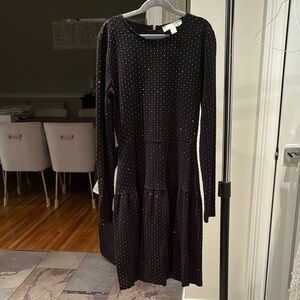 Michael Kors Black Dress with Gold Sparkly Dots